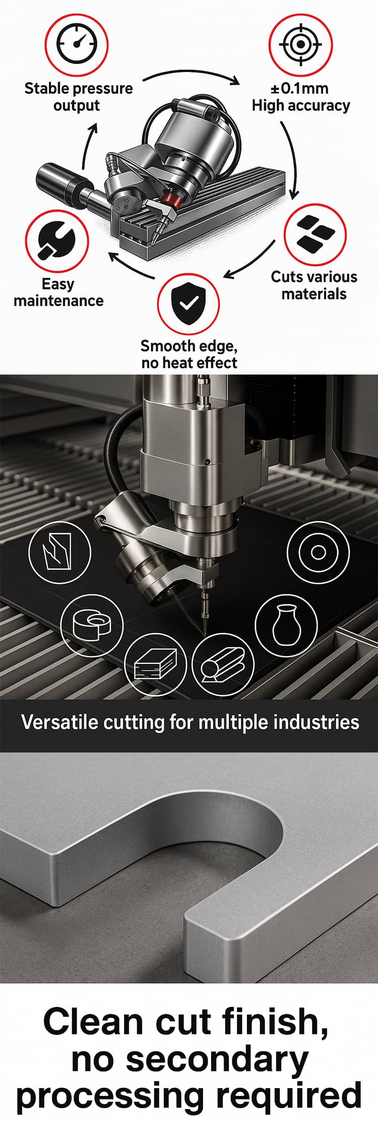 5 Axis Waterjet Cutting Head