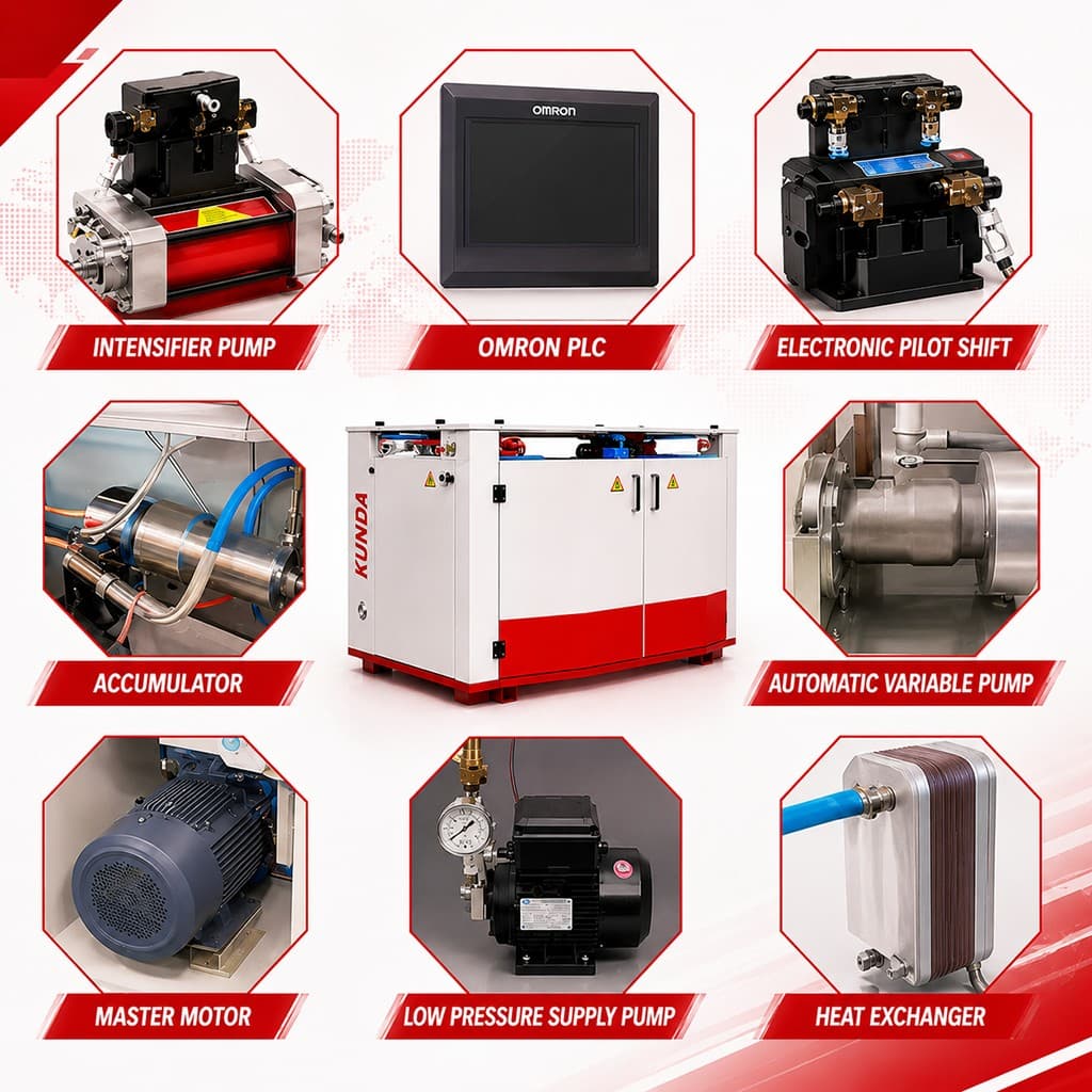 Water Jet Cutting Pump 4000 Bar Commercial Continuous Duty Waterjet Pump System