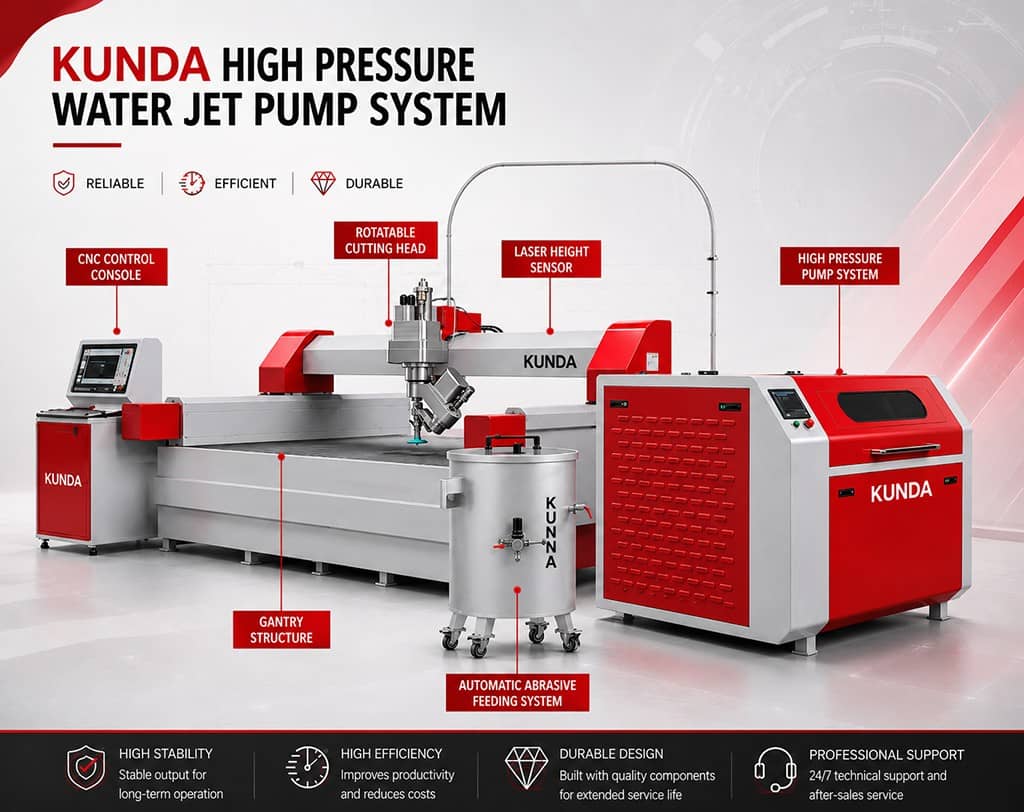 Abrasive Waterjet Equipment Gantry Granite Foam Water Jet Cutting Machine Price