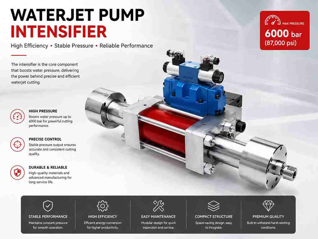 Waterjet Supercharger High Efficiency <a href=https://www.kundacnc.com/Waterjet-Supercharger-High-Efficiency-Cnc-Waterjet-Intensifier-System-For-Ceramic-Cutting-Machine-p.html target='_blank'>Cnc <a href=https://www.kundacnc.com/Waterjet-Intensifier-High-Pressure-Easy-Maintenance-Replacement-Waterjet-Intensifier-Parts-p.html target='_blank'>Waterjet Intensifier</a> System</a> For Ceramic Cutting Machine