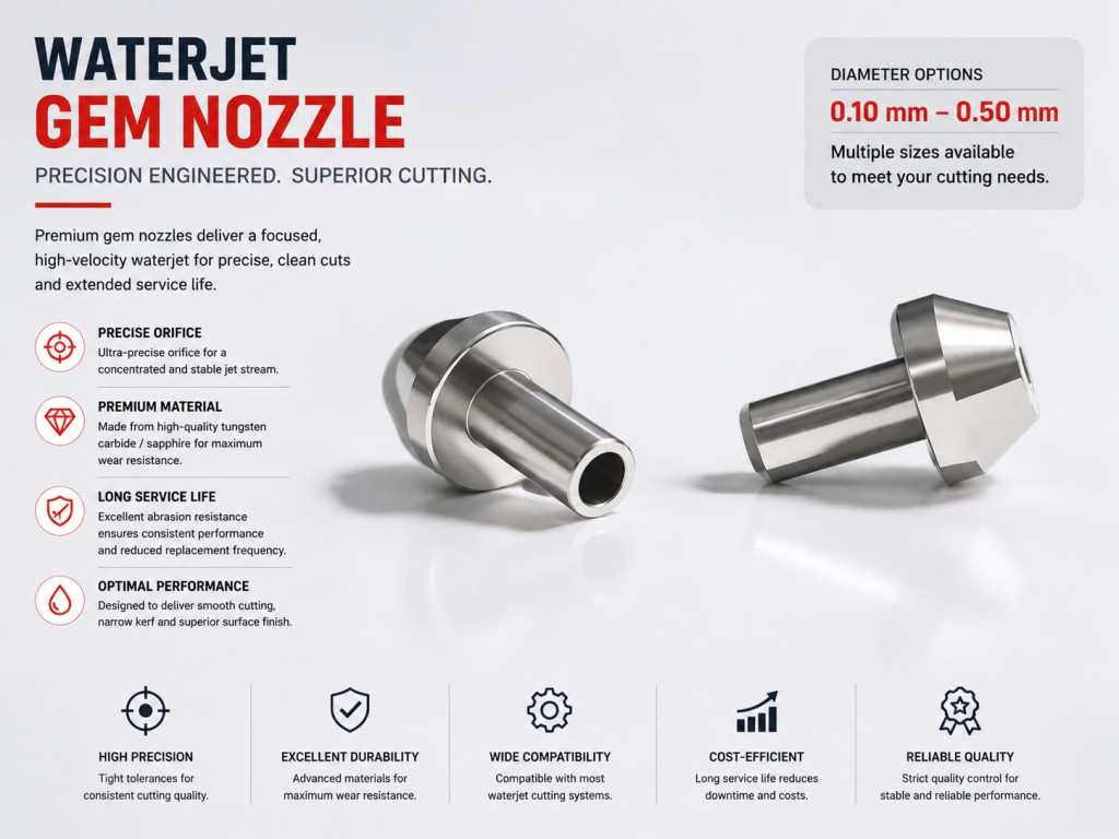 Ceramic Waterjet Orifice <a href=https://www.kundacnc.com/Waterjet-Jewel-Orifice-Long-Lifespan-Sapphire-Waterjet-Ruby-Orifice-p.html target='_blank'>Waterjet Jewel Orifice</a> Price For Glass Cutting Machine